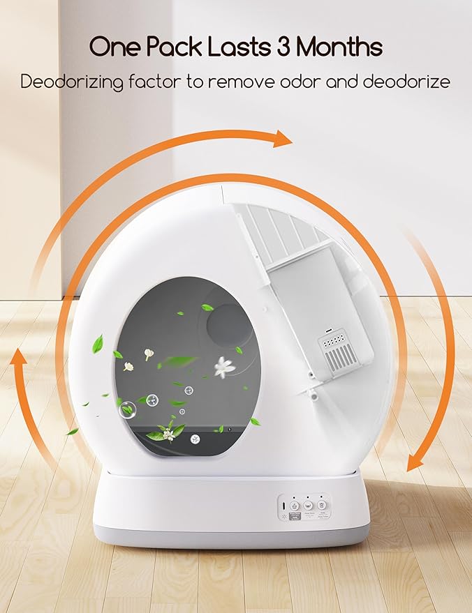 MeoWant Pet Odor Eliminator, Automatic Cat Litter Box Odor Deodorant Gel Only Suitable for MW-SC01 / MW-SC02 / LB02 Cat Litter Box 3Pcs
