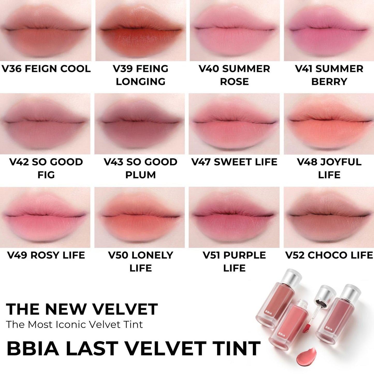 BBIA Last Velvet Tint NEW - Soft Creamy Matte Finish Lip Stain, Blur Effect & Velvety Texture, Long-Lasting, High Pigment, Non-Drying, Vegan, Korean Lip Makeup (V05 EXTRA CUTE, Pack of 1)