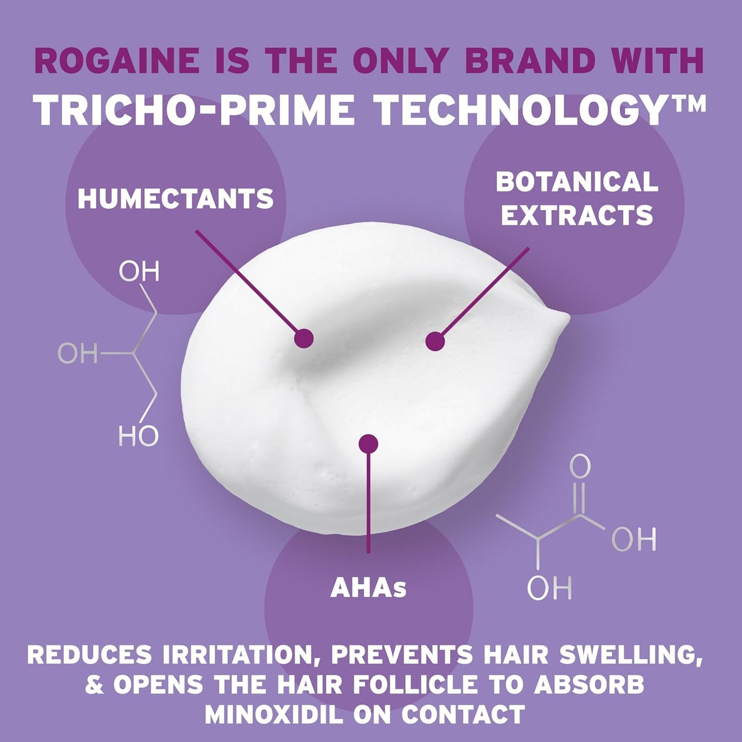 Women's Rogaine 5% Minoxidil Foam, Topical Once-A-Day Hair Loss Treatment for Women to Regrow Fuller, Thicker Hair, Unscented, 4-Month Supply, 2 x 2.11 oz