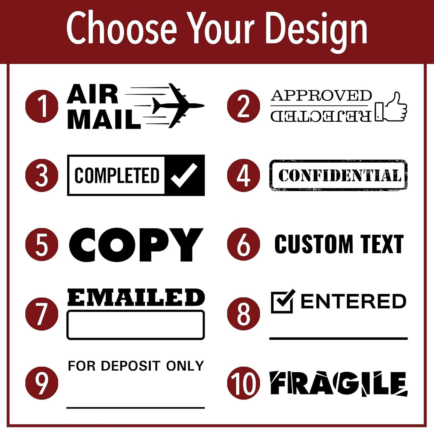 Past Due Office Stamp | 4 Different Sizes | 20 Designs | Multiple Color Options | Perfect for Quick Validation of Office Documents (Past Due, Medium)