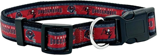 Pets First NFL Tampa Bay Buccaneers Licensed PET COLLAR, Medium - Heavy-Duty, Strong, and Durable Dog Collar. Available in 31 Football Teams and 4 Sizes