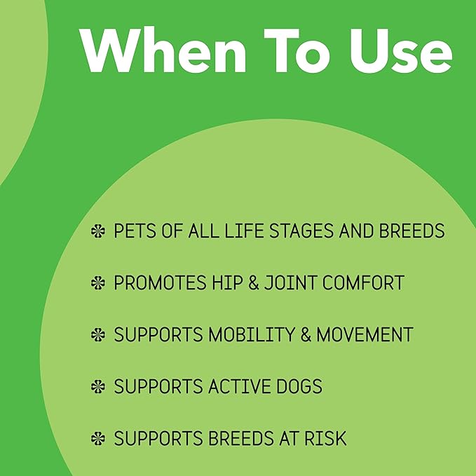 InClover Connectin Natural Hip & Joint Supplement for Dogs with Glucosamine, Chondroitin & Hyaluronic Acid - Tablet for Dog Mobility, Comfort & Active Lifestyle Support, 50 Count