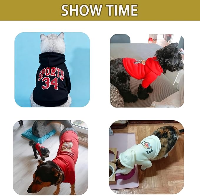 Custom Dog Hoodie, Personalized Sweatshirt with Photo Text Name Logo, Customized Hooded Sweater for Small Medium Large Dogs & Cats (Purple, Medium)