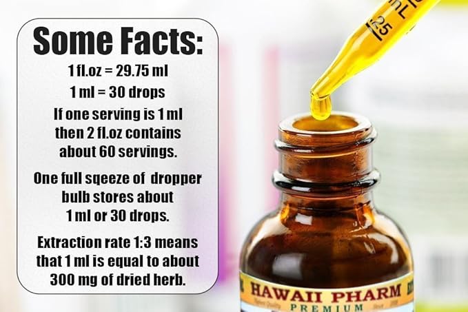 Hawthorn Alcohol-Free Liquid Extract, Hawthorn (Crataegus Laevigata) Dried Leaf and Flower Glycerite Hawaii Pharm Natural Herbal Supplement 4 oz