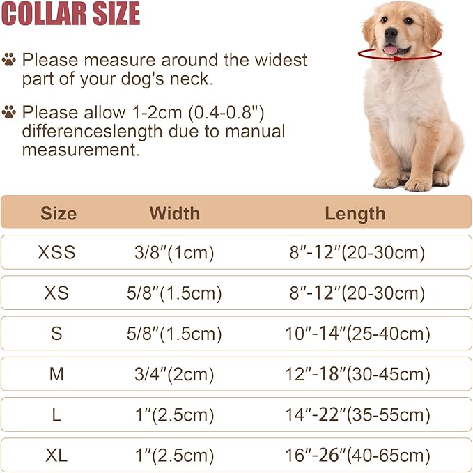 Reflective Dog Collar with Buckle Adjustable Safety Nylon Collars for Small Medium Large Dogs, Red M