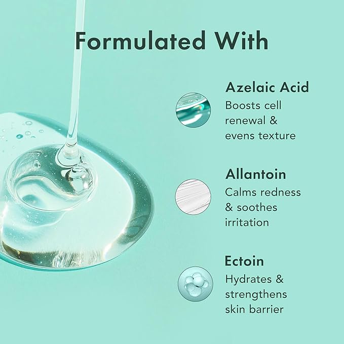 Rael Microcrystal Serum, Miracle Clear PM 2000 – Azelaic Acid for Face, Pore Minimizer, Hydration, Korean Skin Care (1.08 fl oz)