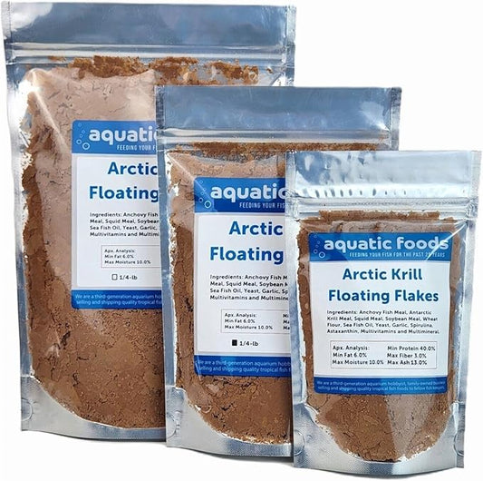 Aquatic Foods Inc. Arctic Krill Flakes which Contain Natural Carotenoids & Astaxanthin That Will Enhance The Vibrant Colors of Fish, for All Tropical and Marine Fish...WL…2-lbs Poly Bag
