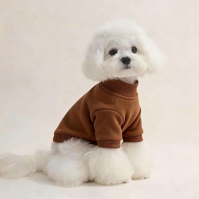 Custom Dog Hoodie, Personalized Sweatshirt with Photo Text Name Logo, Customized Hooded Sweater for Small Medium Large Dogs & Cats (Coffee, XX-Large)