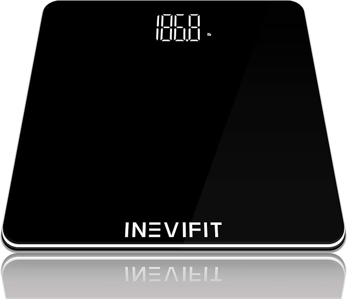 INEVIFIT Bathroom Scale, Highly Accurate Digital Bathroom Body Scale, Precisely Measures Weight up to 400 lbs