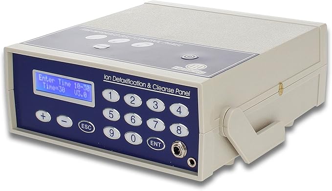 Ionic Foot Bath Detox Machine Birthday Gift Professional Negative Hydrogen Ion Foot Detoxification System with 2 Detox Arrays Far Infrared Wrist Strap Waist Belt Storage Case