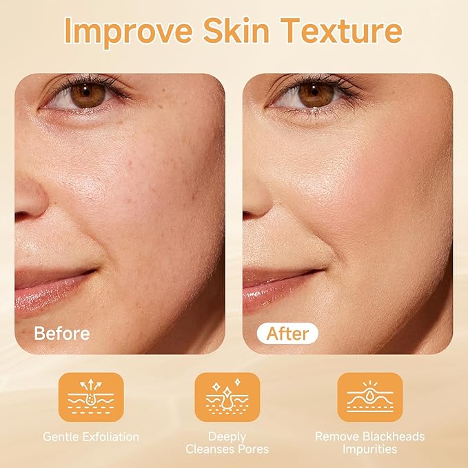 Peel Shot Glow Rice Ampoule, Black and White Rice Exfoliant for Face and Body, Rice Exfoliator for Faces Dead Skin Cells Remover, Face Peel Shot Serum for Softens Cuticle, 80ML (White Rice)