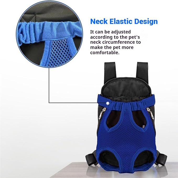 Portable Pet Carrier Backpack, Adjustable Pet Front Cat Dog Carrier Backpack Travel Bag for Small Medium Dogs Cats Puppies, Cat Backpack Carrier for Hiking Cycling (D, M)