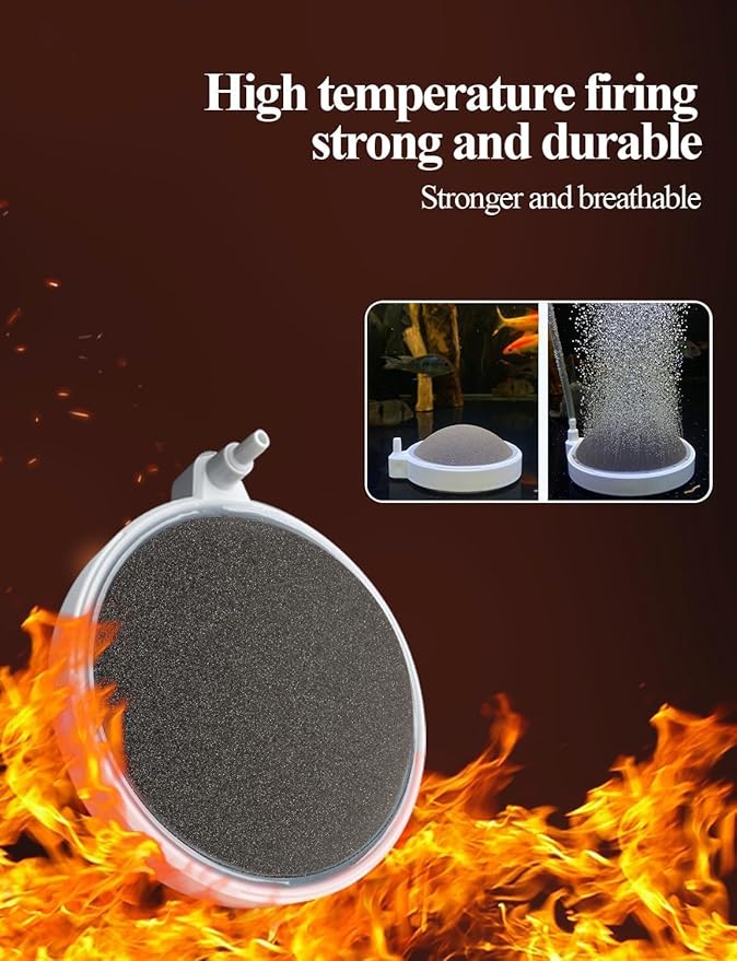 UPETTOOLS Aquarium Air Stone Fish Tank Bubbler Small Nano Air Bubble Stone Super-High Dissolved Oxygen Diffuser Makes Super Tiny Bubbles 4 Inch