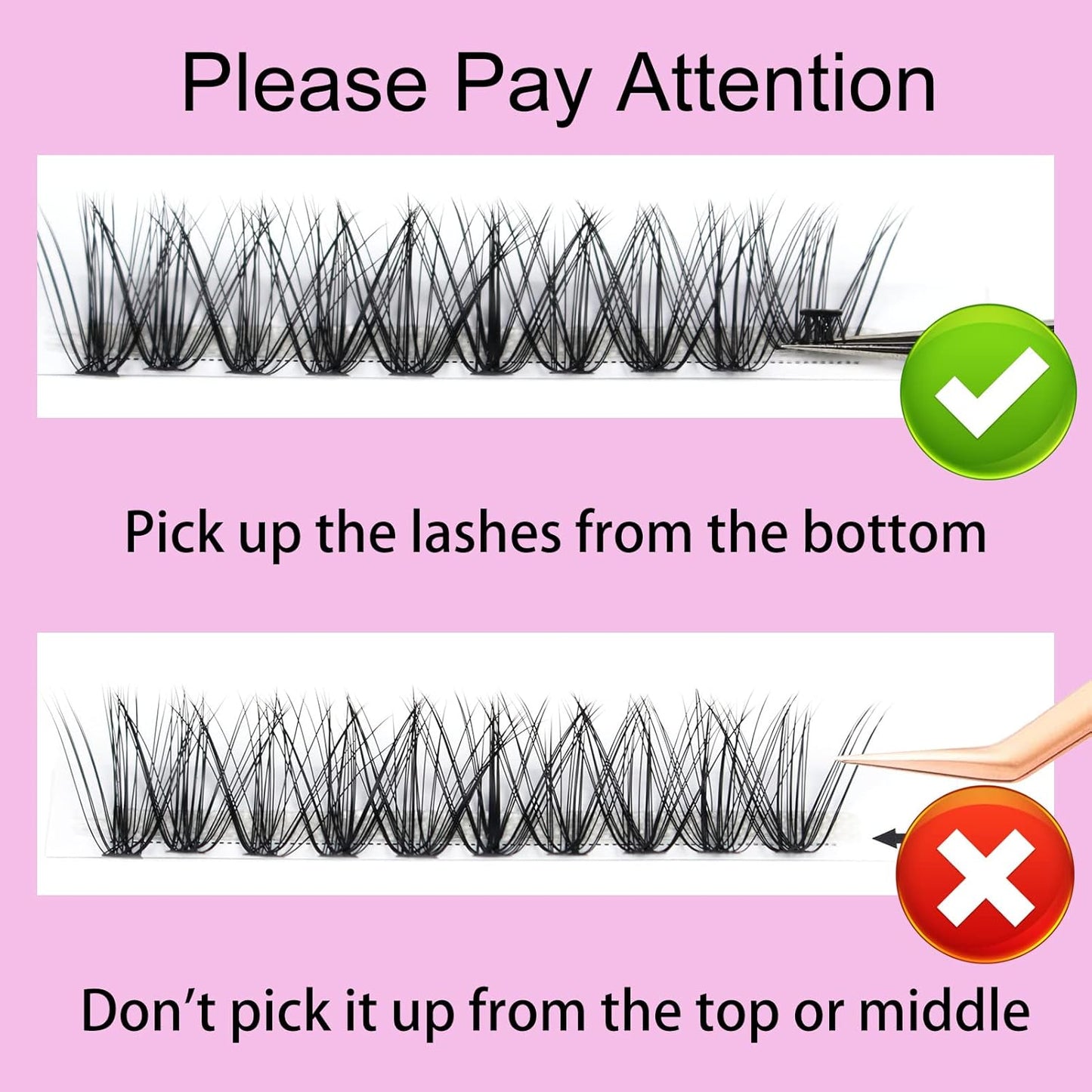 Lash Clusters LAUBESS Individual Lashes Waterproof Eyelash Clusters Mixed Tray Cluster Eyelash Extensions Soft Cluster Lashes for Beginners (30D-D-15)
