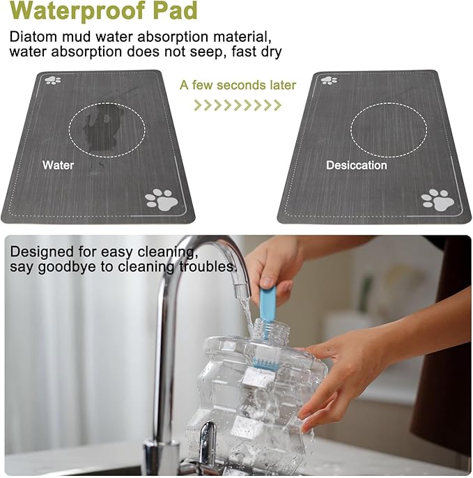 RIZZARI Large Water Dispenser for Dogs: 9L Automatic Stainless Steel Gravity Raised Pet Feeder for Senior Pet Dogs with Neck Pain Garage Living Room