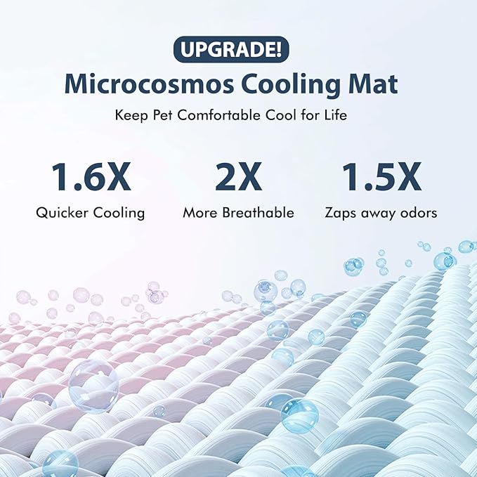 MICROCOSMOS Summer Cooling Mat & Sleeping Pad- Water Absorption Top, Materials Safe, Easy Carry, EZ Clean. Keep Cooling for Pets, Kids and Adults.(Pink, 24" x18")