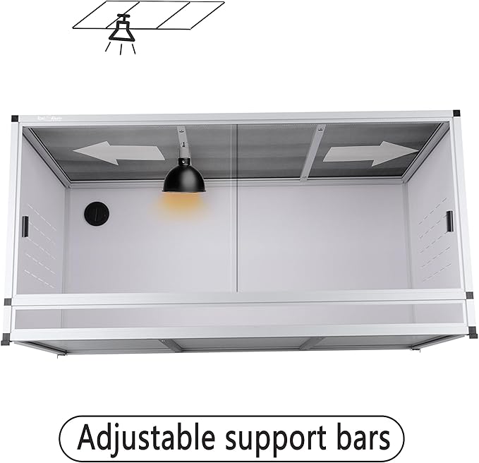 PVC Reptile Enclosure 88x20x20inch Large Reptile TerrariumTempered Glass Doors Habitat 152 Gallon for Bearded Dragon Gecko Lizard Snake, Wide Breeding Lounge Vivarium Area with Sliding Doors Lock