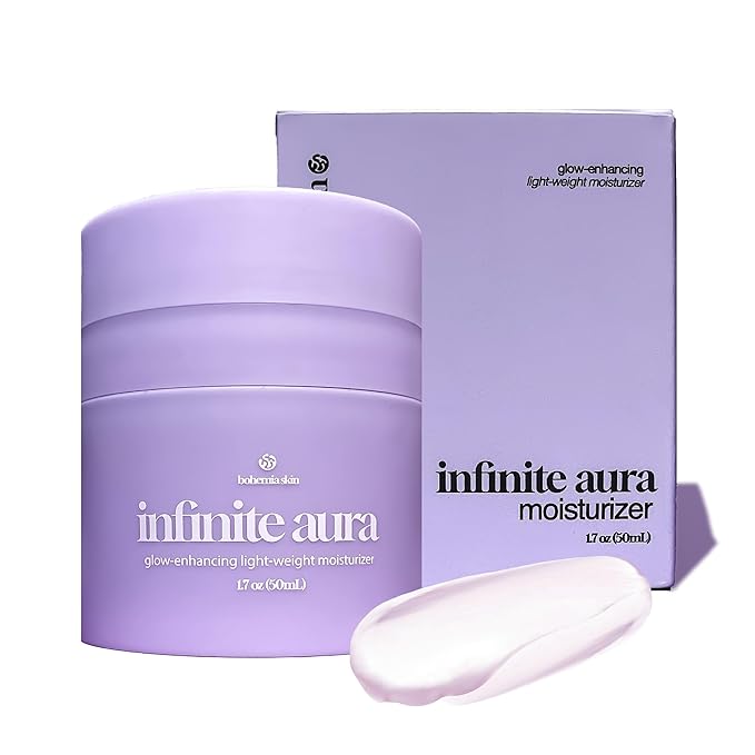 Infinite Aura Face Moisturizer, Hydrating Ceramide & Hyaluronic Acid Cream with Copper Peptide (GHK-Cu) & Vitamin C, Barrier-Repair for Dry/Sensitive Skin, 1.7 oz