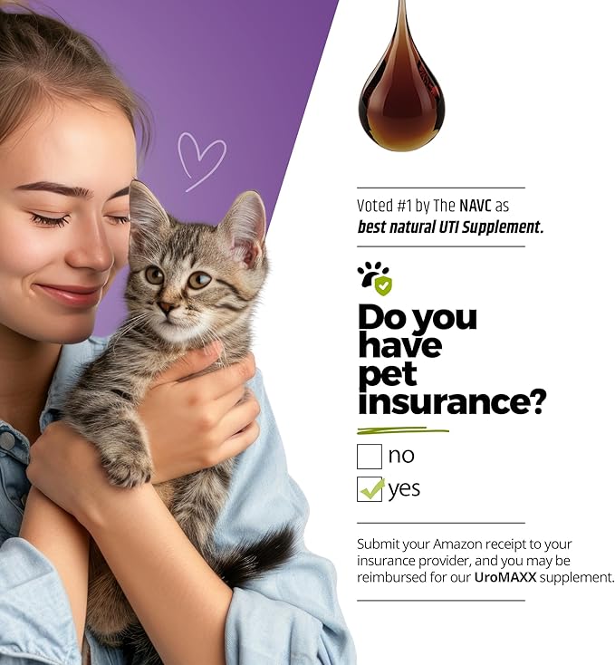 Cat & Dog Urinary Tract Treatment, Bladder & Kidney Support for Dogs and Cats, Powerful Yet Gentle Pet Care, with Liquid Cranberry & Glucosamine, Chicken Flavor, 6 oz Bottle, 3 Pack