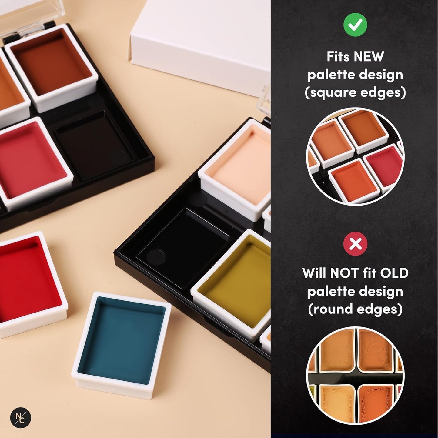 Alcohol Palette Refill Pans - Skin Tones - Eggplant