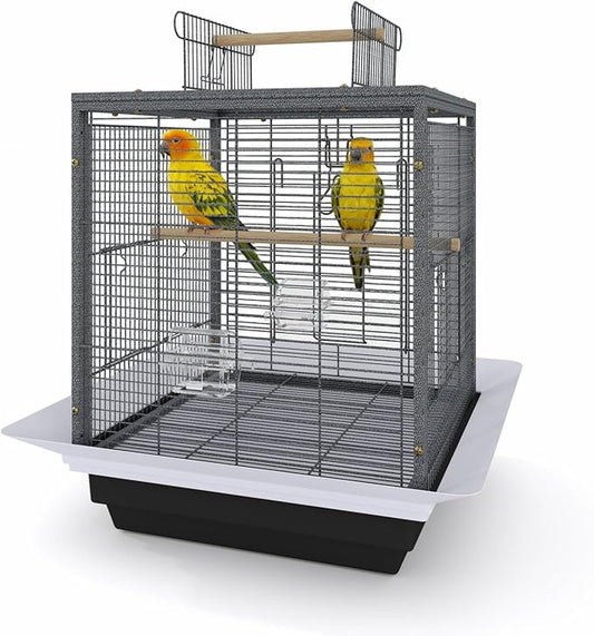 Garvee Small Bird Cage with Playground Stand, 20 Inch High Travel Bird Cage for Parrot, Parrot Carrier for Parakeet, Cockatiels, Budgies Medium Small Sized Birds