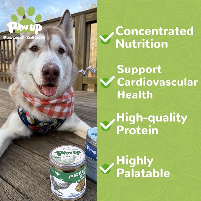 Freeze Dried Chicken Heart Pet Treats, High Protein Freeze-Dried Pet Food for Dogs, Cats, Fresh Ingredient, 3.2 oz, Rawhide Free, Gluten&Grain Free