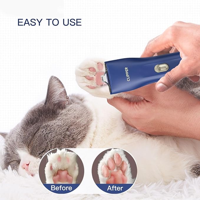 Dog Grooming Cilppers,Handy & Powerful Pet Electric Hair Trimmer Kits Waterproof Cordless Rechargeable Grooming Shavers for Small Dogs and Cats