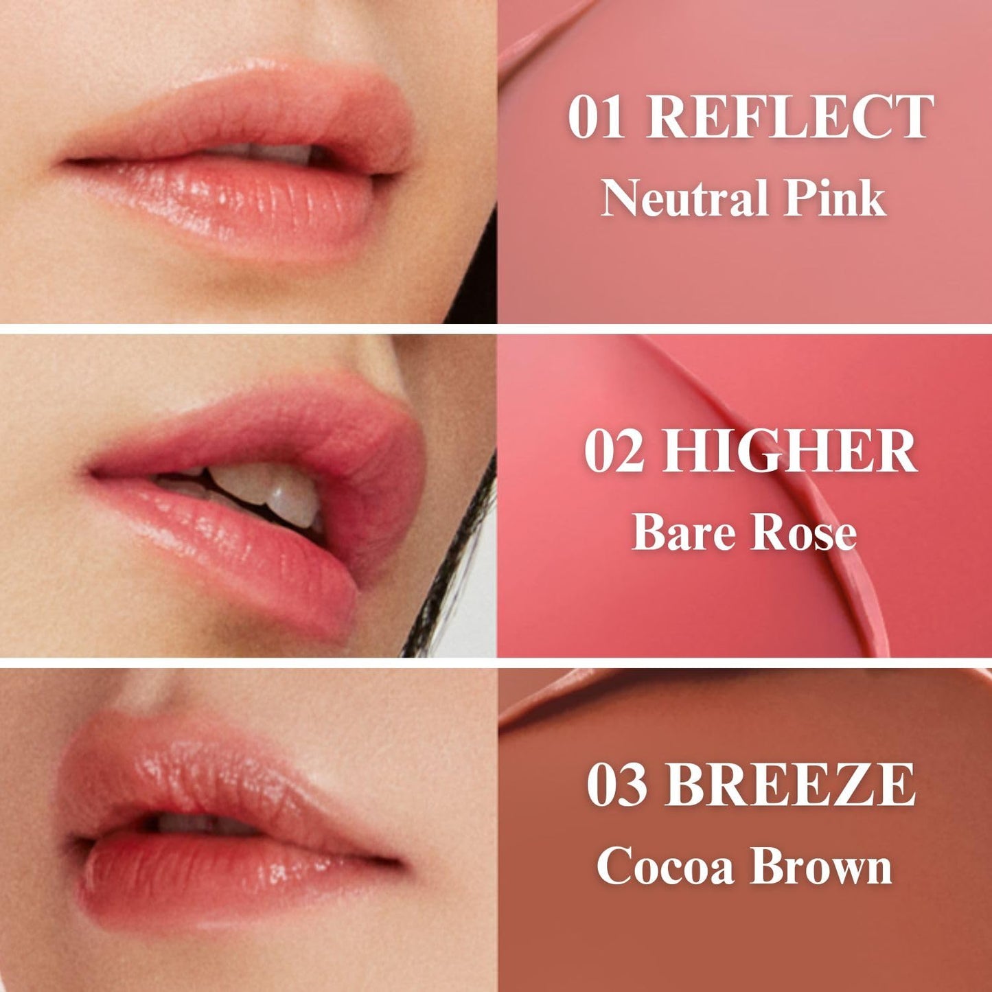 EGLIPS Lip & Cheek Glow Balm - Multi-Use Tinted Melting Balm Blush for Lips & Cheeks Builable and Blendable Texture (01 REFLECT, 0.18 oz)