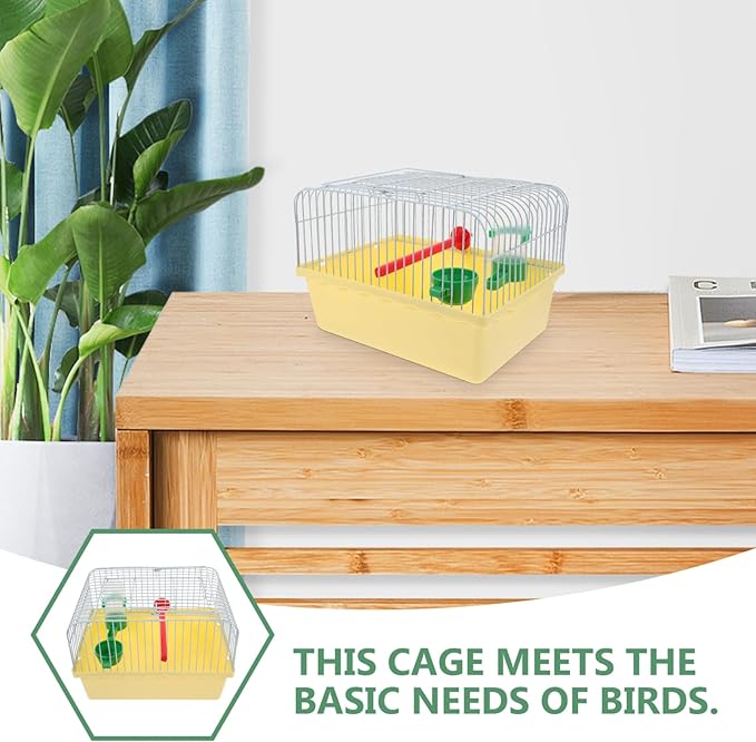 balacoo Spacious Portable Bird Carrier Cage Lightweight Travel Cage with Perch Food Box Waterer for Parrots Lovebirds and Pets for Outdoor Adventures and