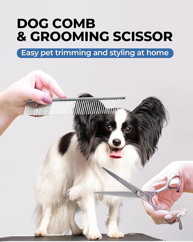 Dog Brush for Shedding Grooming,6 Pack Long-Pin Brush Set for Long Haired Dog Cat Goldendoodles Poodles Doodles Blue