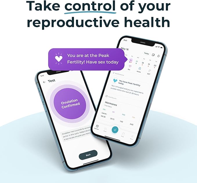 Inito Fertility Monitor & Hormone Tracker for Women | Estrogen, LH, PdG (Urine Metabolite of progesterone), FSH | Track and Confirm Ovulation | Includes 15 Test Strips (iPhone 12 Mini)