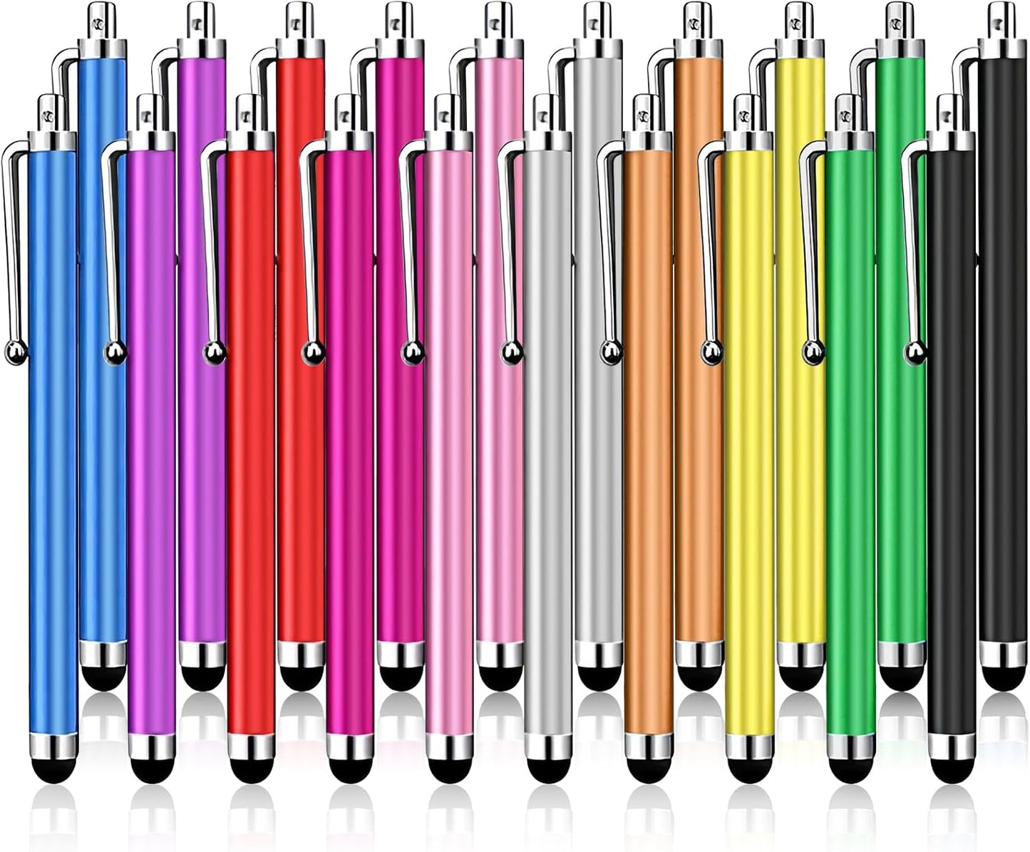 20 Pack Stylus Pen,Stylus Pen for Touchscreen High Precision and Sensitivity for Everyday Writing/Drawing,Universal Stylus Compatible with Touch Screens,10 Colors