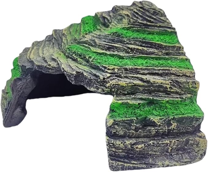 LEOTERRA Reptile Hide, Reptile Basking Platform and Aquarium Cave for Lizards, Geckos, Turtles,Snakes & Fish, Resin Material,Colorfast Underwater Design Aquarium & Terrarium Accessories