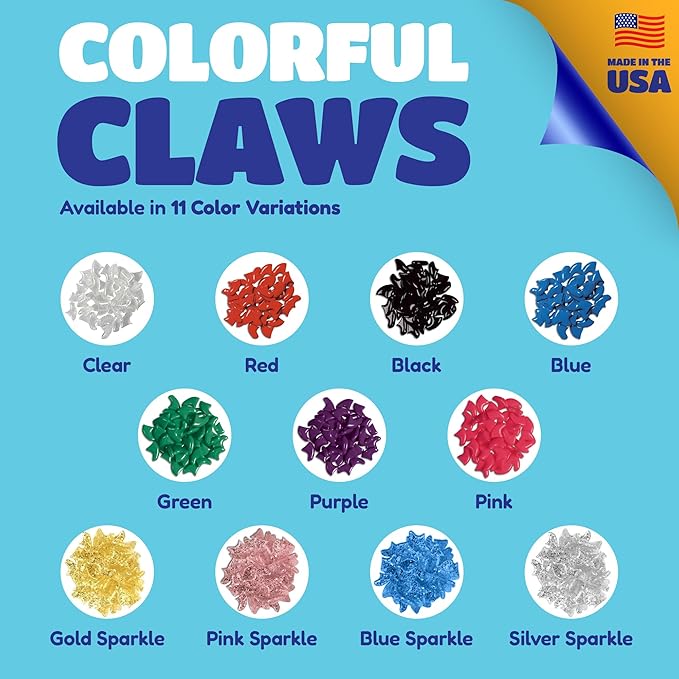 Soft Claws Cat Nail Caps for Large Cats – (40 Caps, Blue) - Made in USA - Veterinarian-Developed | Protects Furniture & Skin - Easy to Apply, Long-Lasting Anti-Scratch Soft Cat Claw Covers.