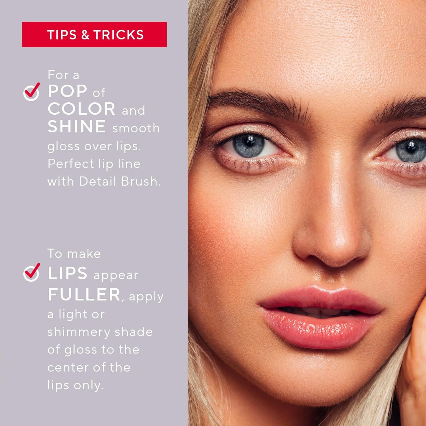 Mirabella Luxe Advanced Lip Gloss, Hydrating Non-Sticky High-Shine Lip Gloss for Women, Infused with Vitamin E & Jojoba Oil, Long-Lasting & Cruelty-Free - Original Sublime (Rich Purple Plum)