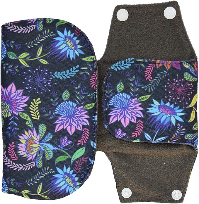 Washable Cloth Menstrual Pads/Mama Cloth/Reusable Sanitary Pads (Bloom, 16 inch/Overnight)