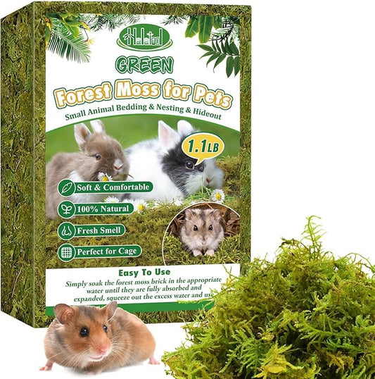 Halatool 25QT Hamster Moss for Bedding Nesting Hideout, 100% Natural Moss for Rabbits Squirrels Hamsters Guinea Pigs, Small Animals Cage Accessories Terrariums Reptiles Plants