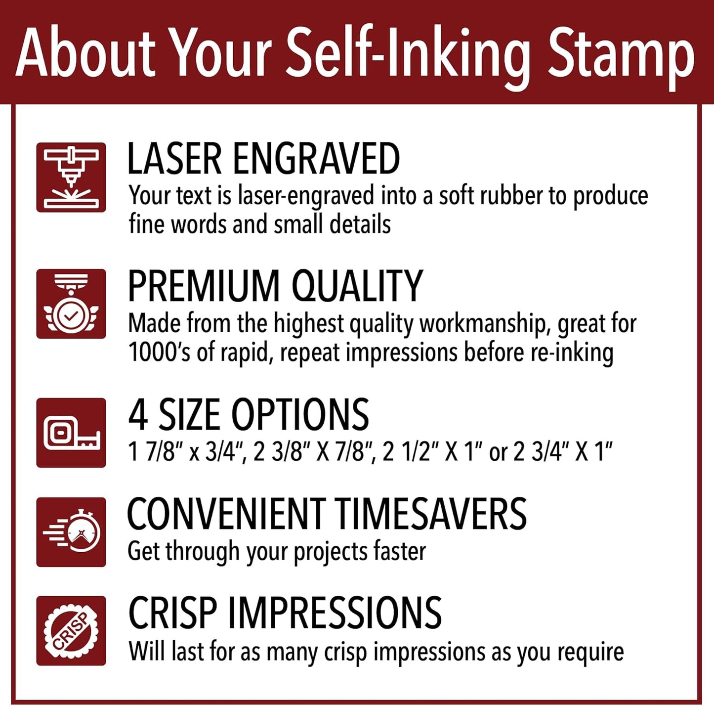 for Deposit Only Office Stamp | 4 Different Sizes | 20 Designs | Multiple Color Options | Perfect for Quick Validation of Office Documents (for Deposit Only, Medium)