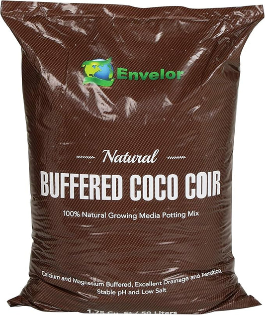 Potting Soil Mix 50 Liter Bag Envelor Indoor Plants Soil for Outdoor Plants 1.75 Cubic Feet Potting Mix Hydrated Coco Coir for Plants Buffered Ready to Use Natural Plant Top Soil