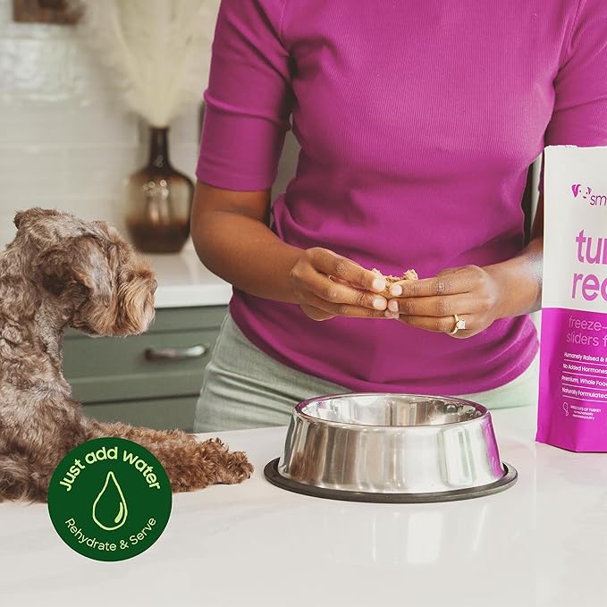 smallbatch Pets Freeze Dried Raw Dog Food, Lamb Recipe, 25 oz, Organic High Protein Dog Food, Grain Free, Made in The USA, Humanely Raised Meat, Single Protein, for Picky Eaters, Hydrate & Serve