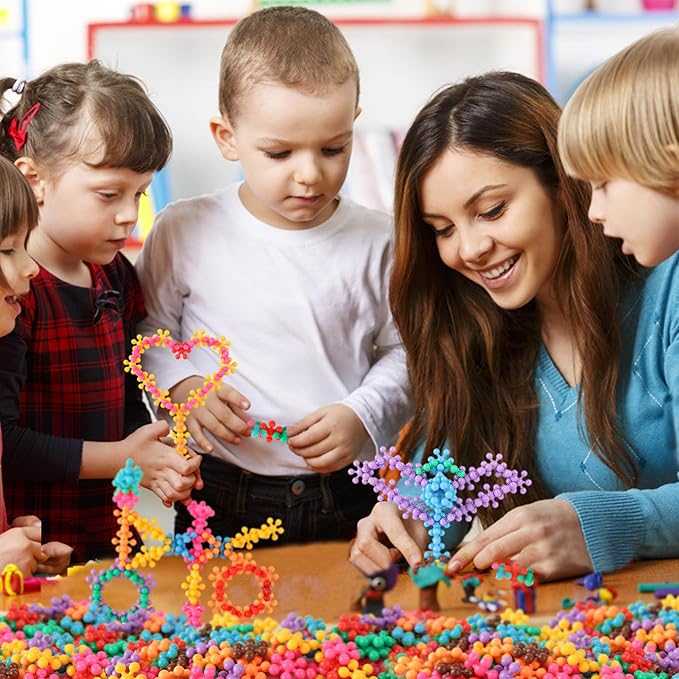 TOMYOU 200 Pieces Building Blocks Kids STEM Toys Educational Discs Sets Interlocking Solid Plastic for Preschool Boys and Girls Aged 3+, Safe Material Creativity