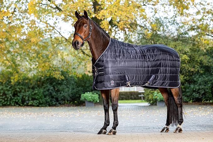 LeMieux Arika Stable-Tek 100g Blanket - Diamond Ripstop Outer - Breathable and Stain Repellent - Navy - 72"