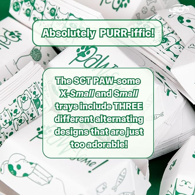 Southern Champion Tray, X-Small Disposable Pet Food Bowl, 1/4 Cup (25 Quantity) Pet Food Tray, Travel Pet Bowl, Feeding Kittens, Puppies, and Cats, Wet Food or Dry Food, 3 oz Capacity