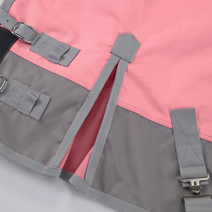 Mini Horse/Pony/Foal/Miniature Size 36"-51" Lightweight Waterproof & Breathable 1200 Denier Turnout Blanket with No Filling Pink 39"