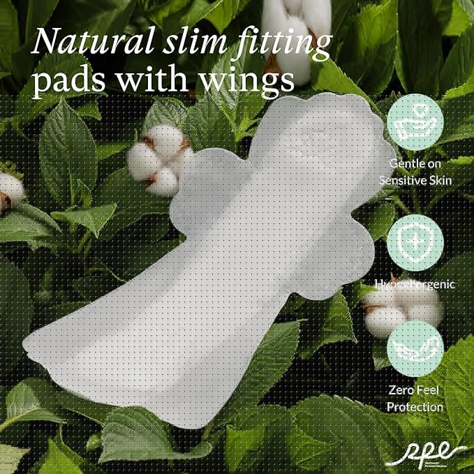 100% Organic Overnight Pads for Women, Ultra Thin Extra Heavy Flow Sanitary Pads with Wings Cotton Menstrual Pad Extra Coverage Period Pad Super Absorbency Feminine (Overnight, Size 5, 12 Ct)