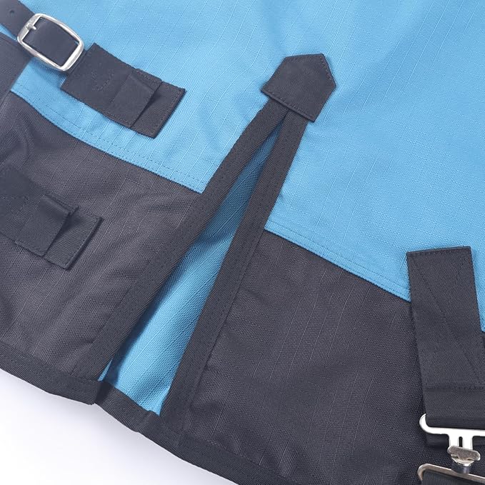 Mini Horse/Pony/Foal/Miniature Size 36"-51" Lightweight Waterproof & Breathable 1200 Denier Turnout Blanket with No Filling Peacockblue 48"