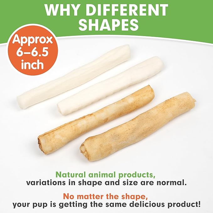 MON2SUN Dog Rawhide Rolls Twist Sticks Chew Treats Chicken Flavor for Puppy and Small Dogs, 40 Count（Pack of 1）