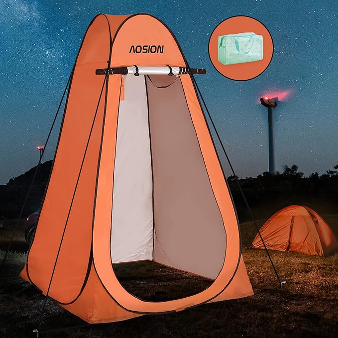 AOSION Privacy Shower Tent,Pop Up Changing Tent,Camp Bathroom Changing Dressing Room,Sun Sunshade Canopy Outdoor Rain Shelter for Camping Hiking Beach Picnic Fishing.