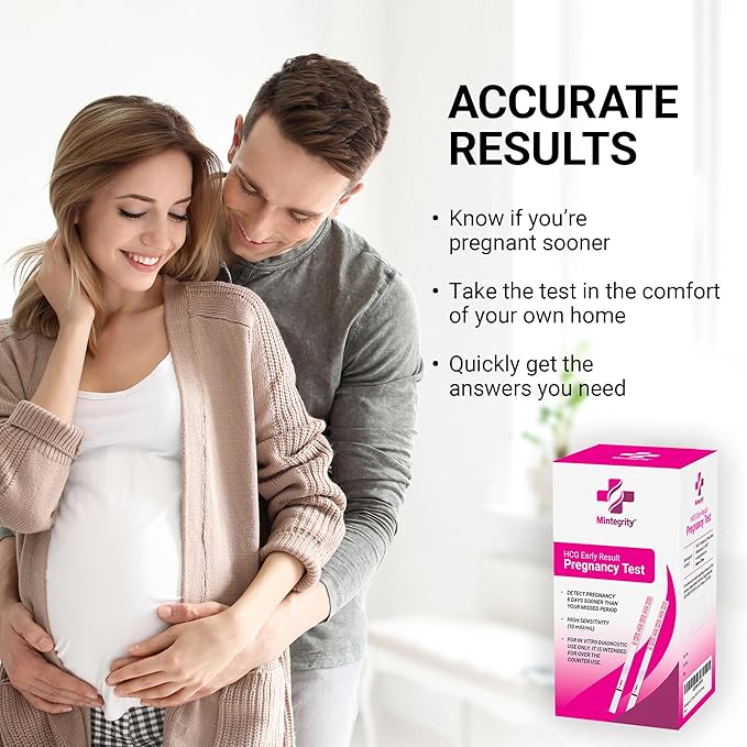 50 Pack Pregnancy Test Strips Early Detection, 10 MIU/ML, Rapid and Accurate Results