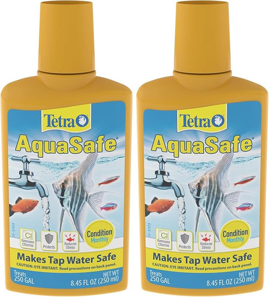 Tetra 16172 AquaSafe Fish Tank Water Conditioner, 8.45 fl oz (Pack of 2)